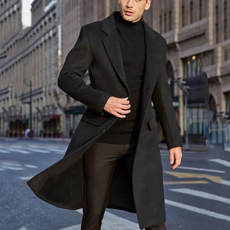 Men's long sleeve woolen long coat - Sumu wow store's Ko-fi Shop - Ko ...