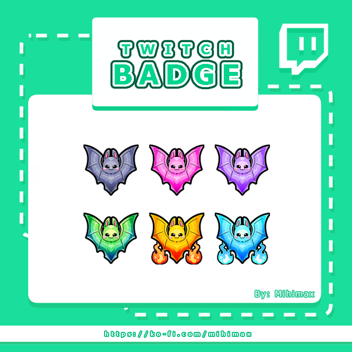 Twitch Badge I Bat Badge - Halloween I Bit Badges - Mihimax's Ko-fi ...