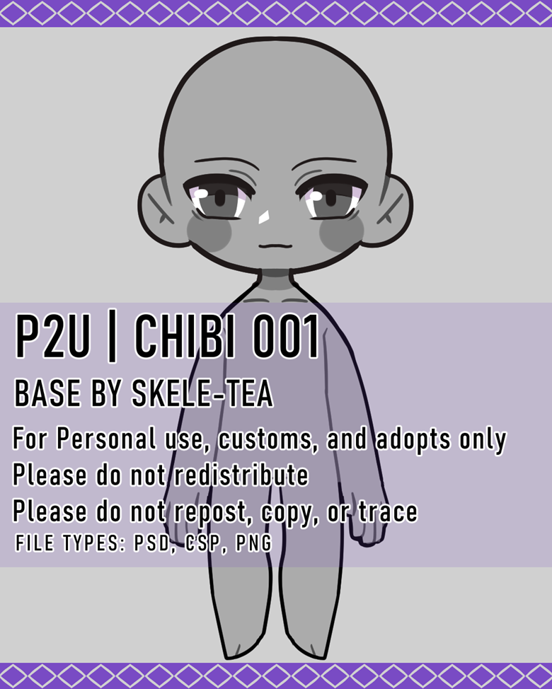 P2U CHIBI BASE - Mad Korgi's Ko-fi Shop