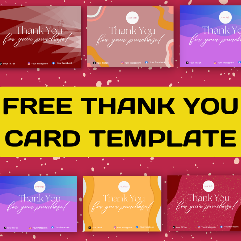 Free Thank You Card - Canva - VJ Ann Diana | VA Socials's Ko-fi Shop ...