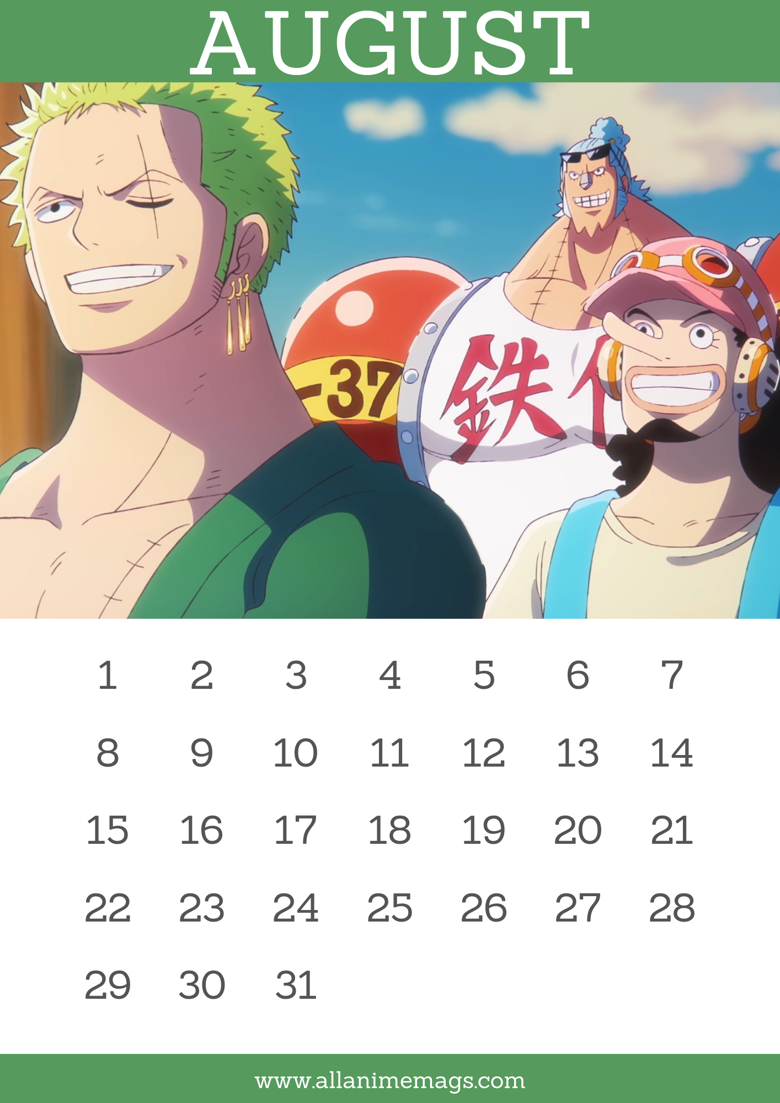 One Piece Anime Timeless Anime Calendar TessaLDavies's Kofi Shop