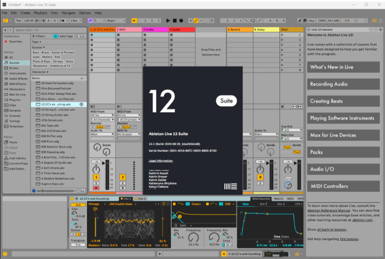 ABLETON LIVE 12 SUITE - 12.1.0 WITH AUTHORIZE ACTIVATION ABLETON LIVE 12 SUITE - 12.1.0 WITH AUTHORIZE ACTIVATION