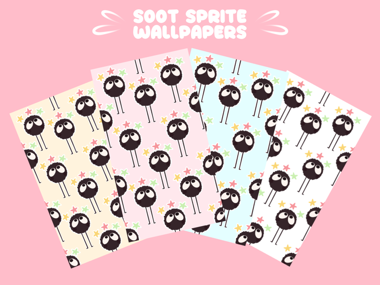 Soot Sprite Phone Wallpaper - mo 💜🤍🖤's Ko-fi Shop - Ko-fi