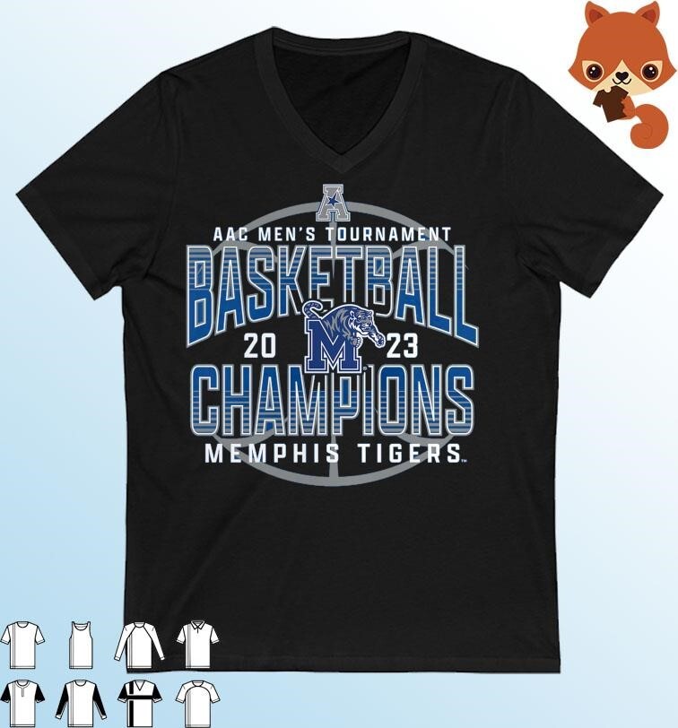 AAC Men’s Tournament Basketball 2023 Memphis Tigers Champions Shirt ...