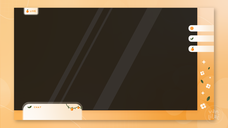 [ F2U / Free to Use ] Orange Overlay Streaming Pack - lilac's Ko-fi ...