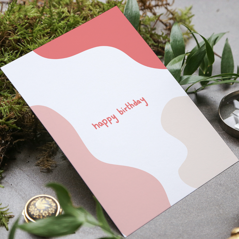 Pink Birthday Printable Card Digital Birthday Card Happy Birthday