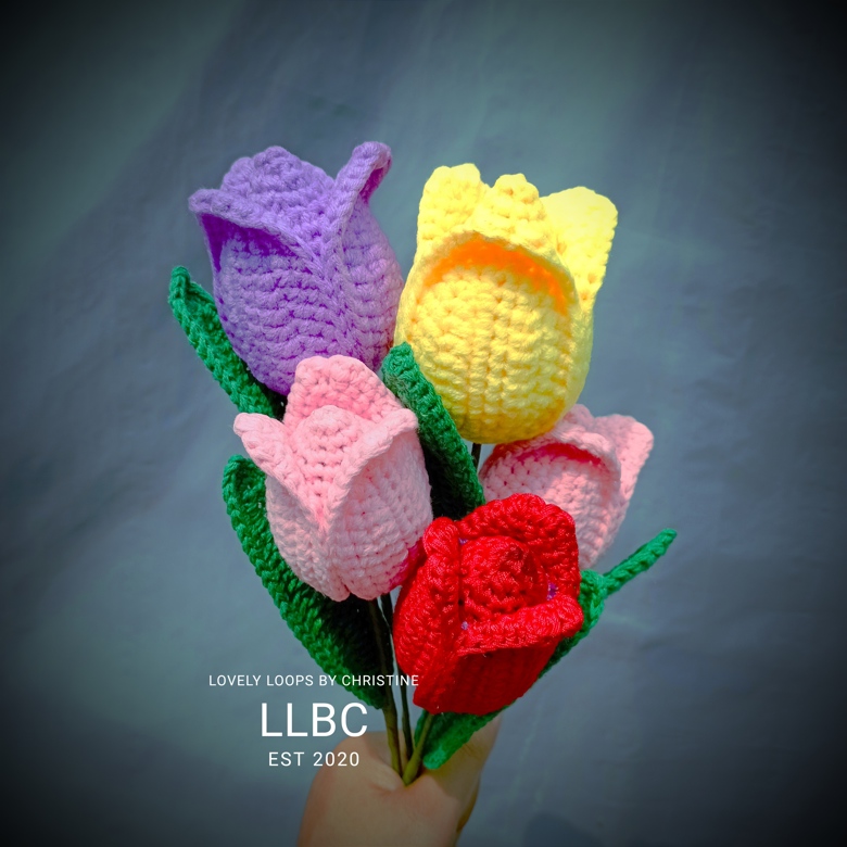 Crochet Flower Bouquet A for Beginners. Rose, Tulip Flower PDF