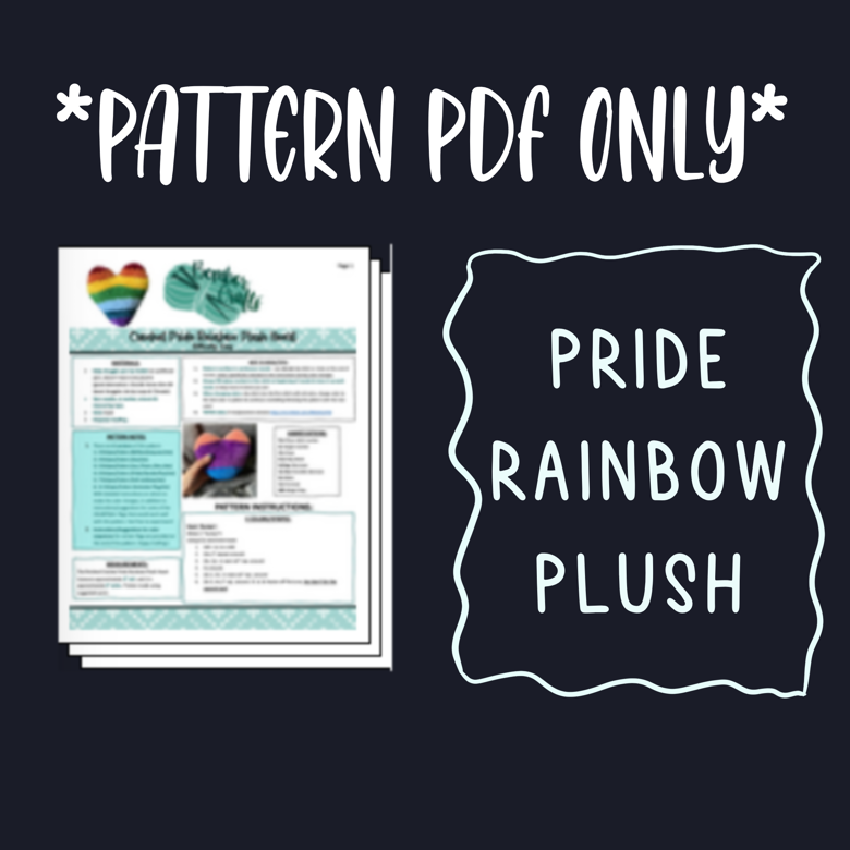 Rainbow Axolotl PATTERN DIGITAL PDF Crochet Pattern Pride Axolotl