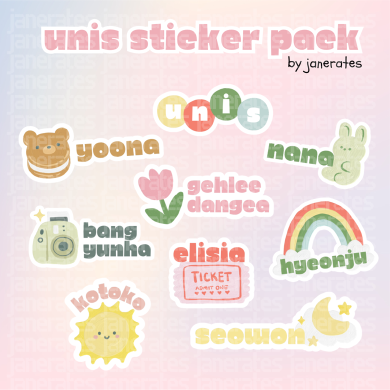 UNIS Sticker Set | Printable - ja's Ko-fi Shop - Ko-fi ️ Where creators ...