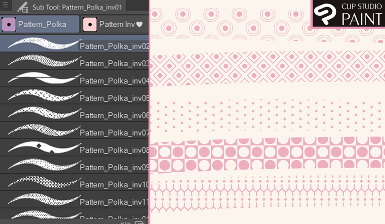 CSP Pattern Brushes / Polka dot - Pinkytsu's Ko-fi Shop - Ko-fi ️ Where ...