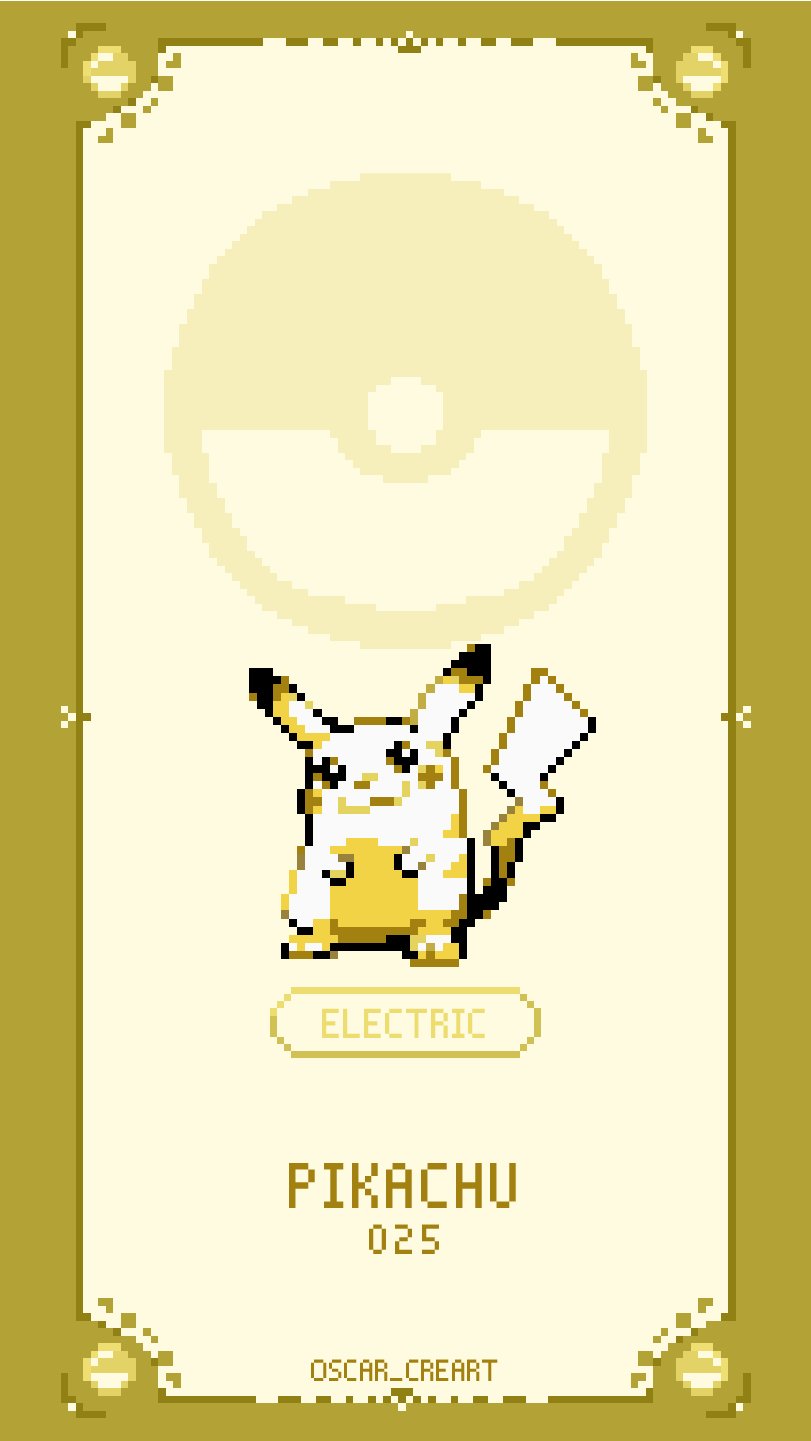 Wallpaper & animated Card Pikachu - Pokemon blue/red version - Óscar ...