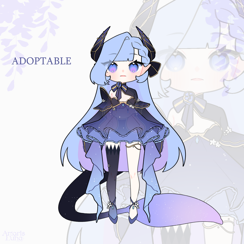 Blue Demon Adoptable - Amaris Luna's Ko-fi Shop - Ko-fi ️ Where ...