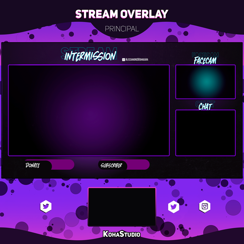 Stream Overlay - 4 Colors - Koha - Stream Overlay Animated's Ko-fi Shop ...