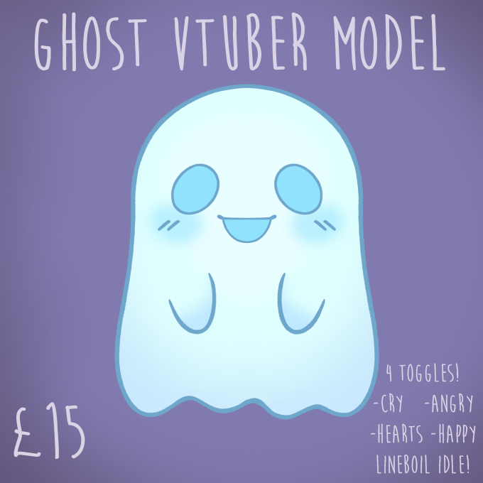 Ghost Vtuber Live2D Model - Poke's Ko-fi Shop - Ko-fi ️ Where Creators ...