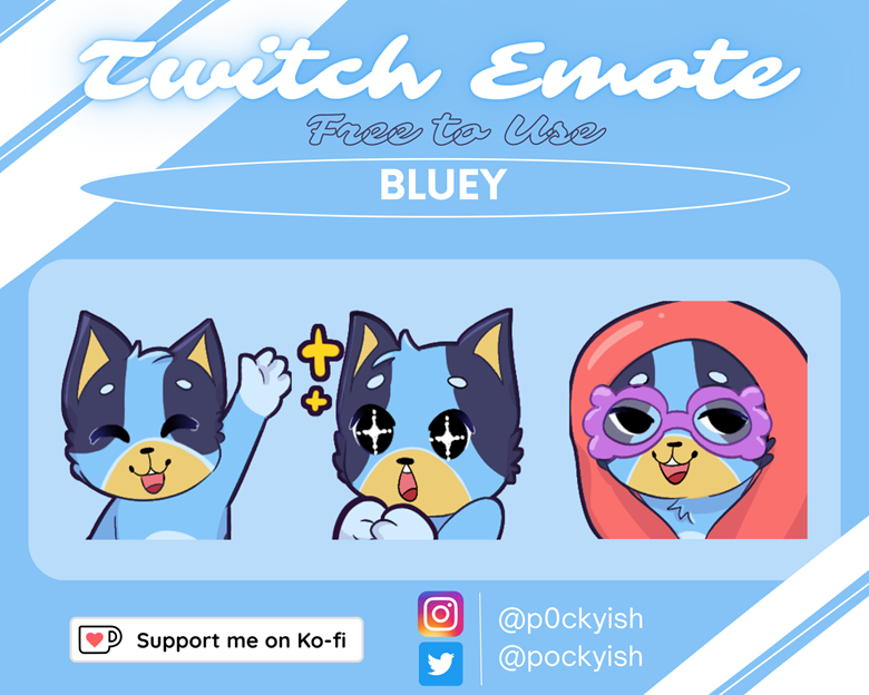 Twitch / Discord Emote Pack Among Us Blue 