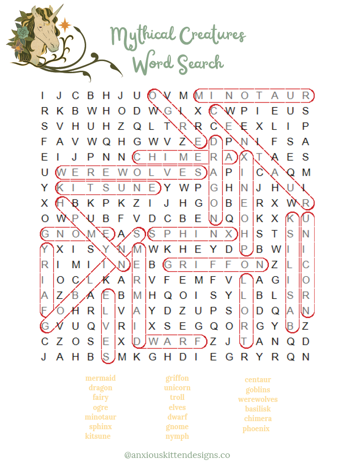 fantasy word search