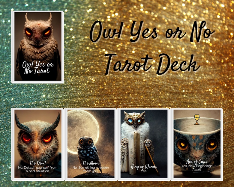 Owl Yes or No Tarot—Print Home, PDF - Oracle and Tarot By Shari's Ko-fi Shop - Ko-fi ❤️ Where creators support from fans donations, shop sales and more!