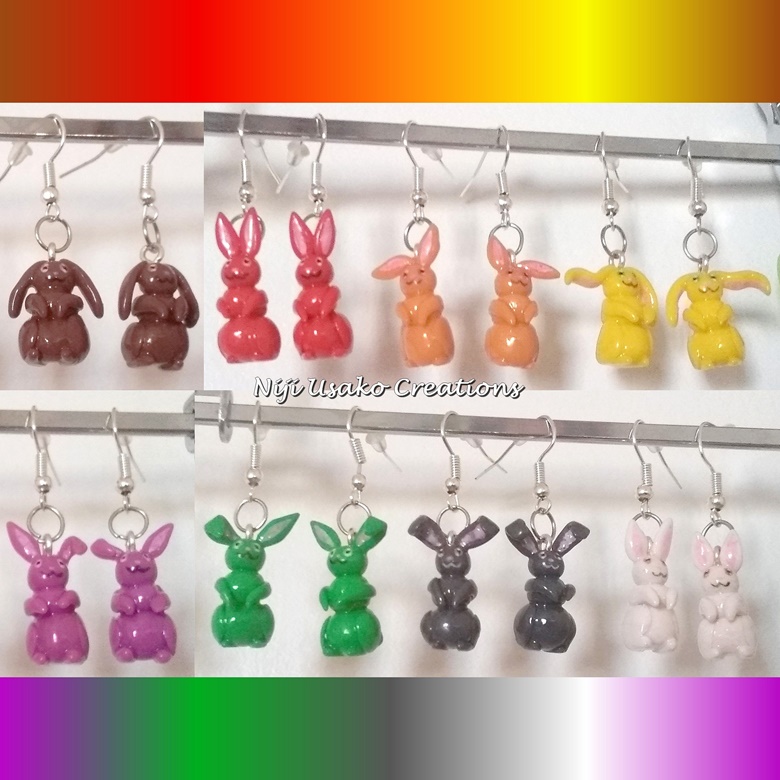 Bunnies earrings - Niji Usako Creations's Ko-fi Shop - Ko-fi ️ Where ...