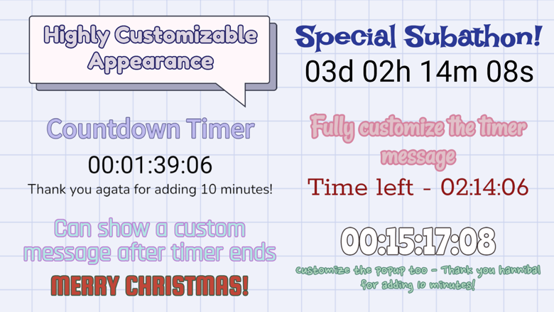 Customizable Countdown Timer Widget - Revity's Ko-fi Shop