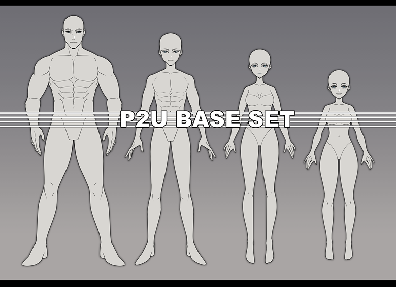 P2U Anime Male Base: Head to Toes [from Anime Base Set #46]