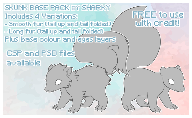 Free Skunk Base Pack Sharkys Ko Fi Shop Ko Fi ️ Where Creators Get Support From Fans 8689