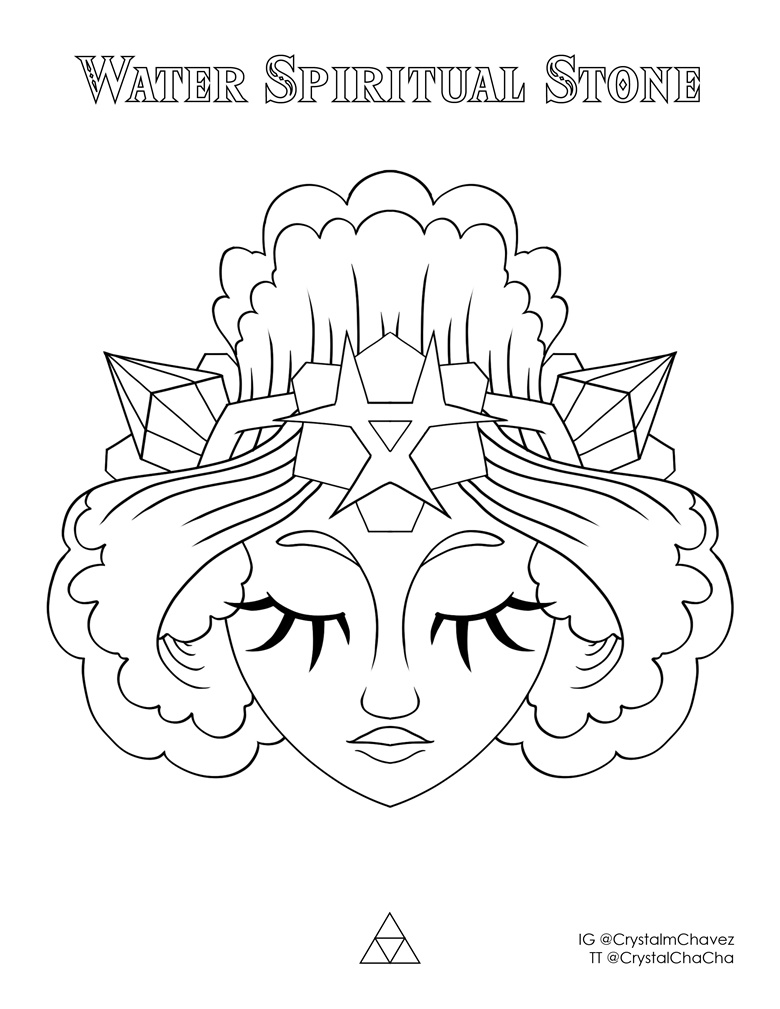 Spiritual Stone Coloring Pages - Sleepy Crystal Studio's Ko-fi Shop ...