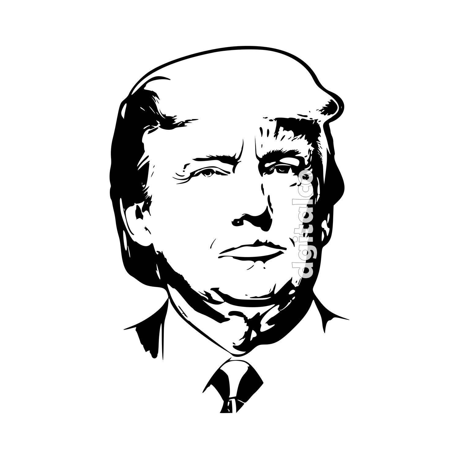 Donald Trump Vector Portrait Illustration - Dgitalco's Ko-fi Shop - Ko ...