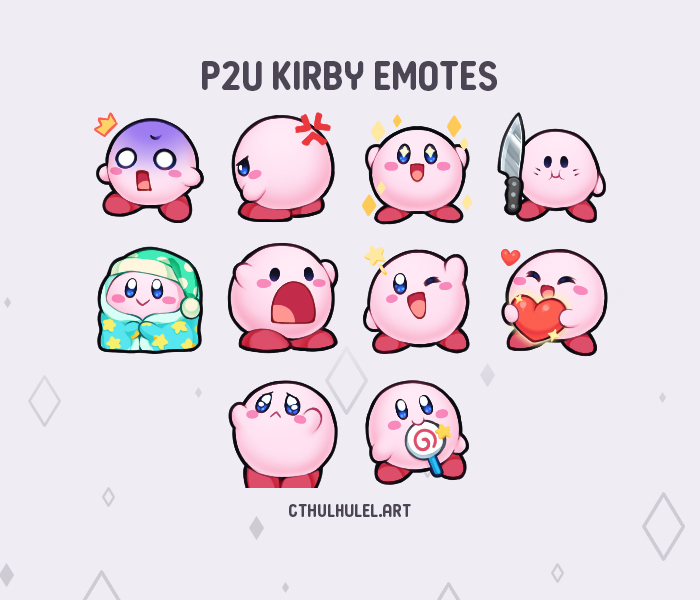 P2U - Kirby Emotes - Stacie's Ko-fi Shop - Ko-fi ️ Where creators get ...