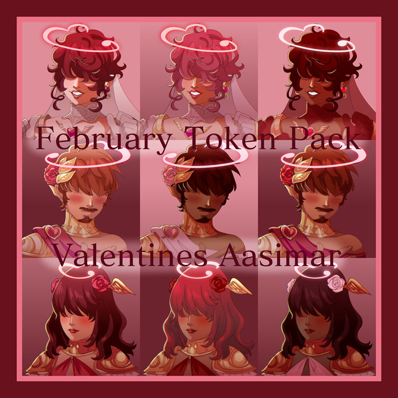 Valentines Aasimar Generic Token Pack - frogfairy's Ko-fi Shop - Ko-fi ...