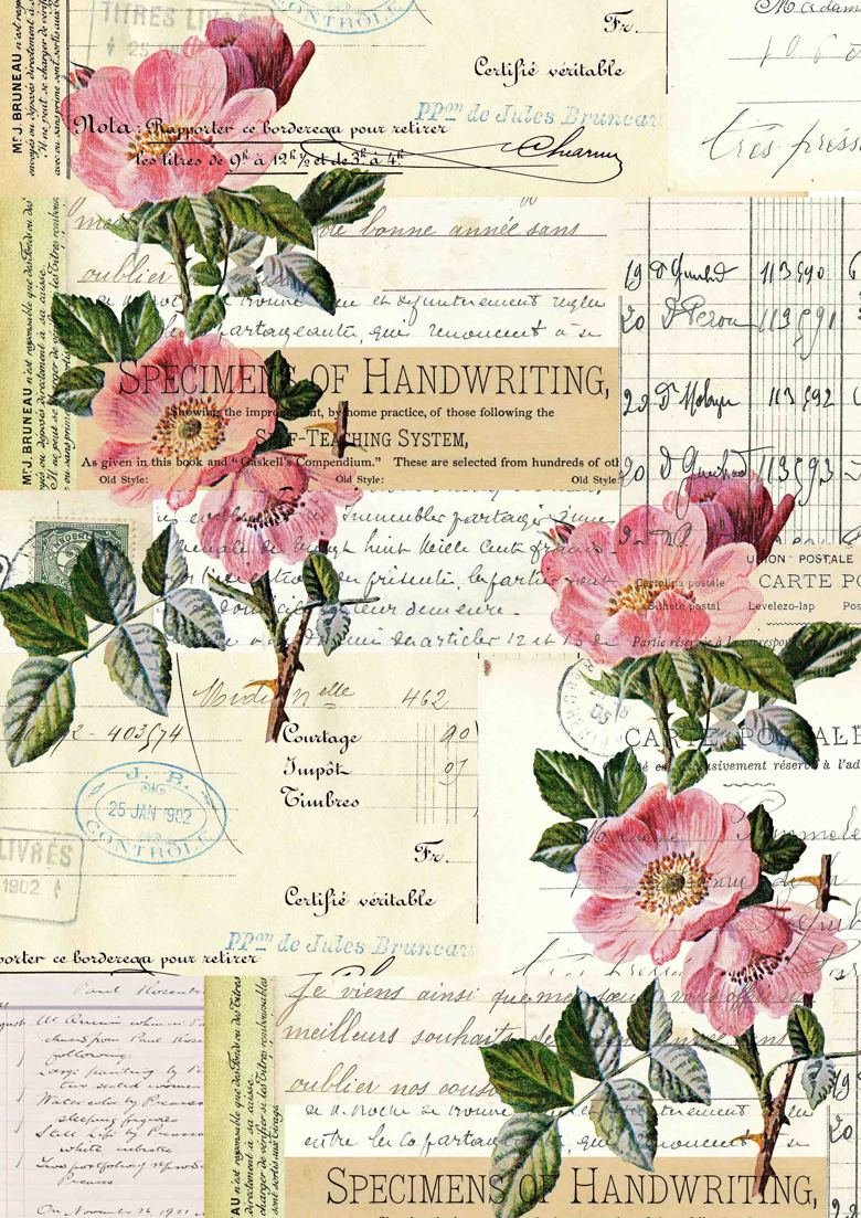 Flower Collage Kit 6 pages - Yvonne Prestons Crafty Little corner 's Ko ...