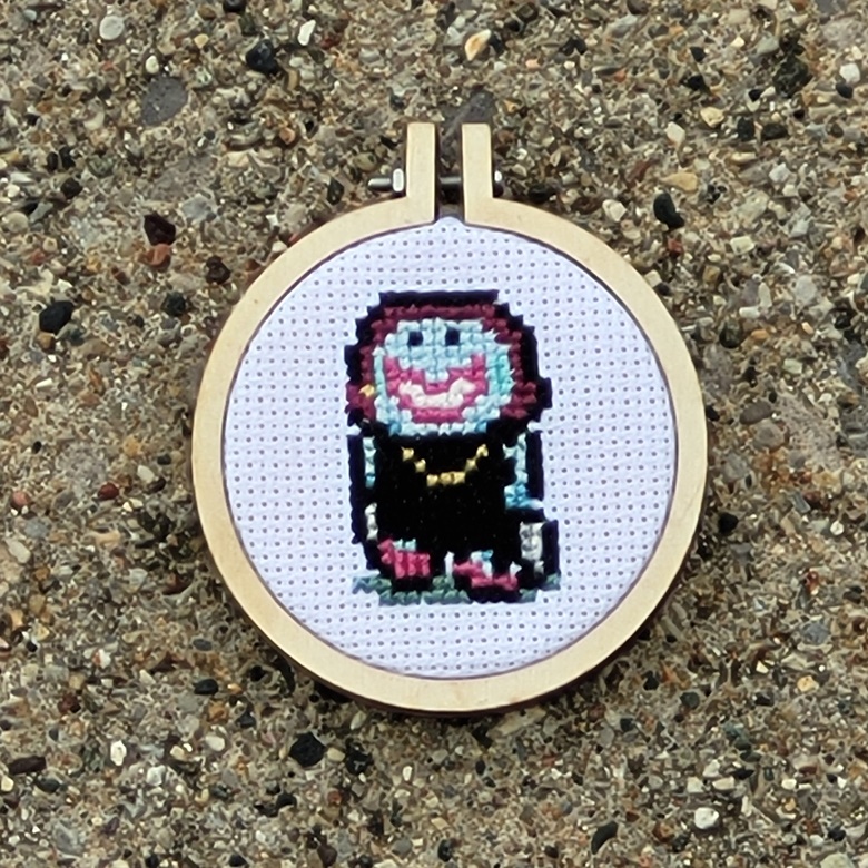 Cranky Lady Sprite Earthbound Mother 2 Cross Stitch - LauraAnnStitches ...