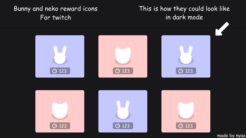 Bunny And Neko Twitch Reward Icons - Nyaa's Ko-fi Shop - Ko-fi ️ Where 