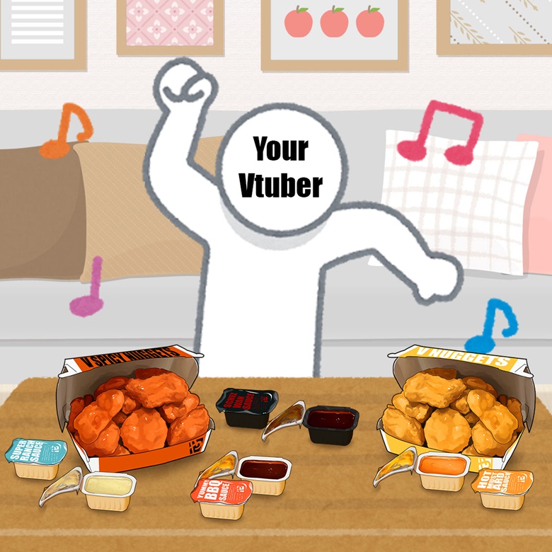 Chimken Nugget PNG/GIF-Tuber Model - BandiBean's Ko-fi Shop - Ko