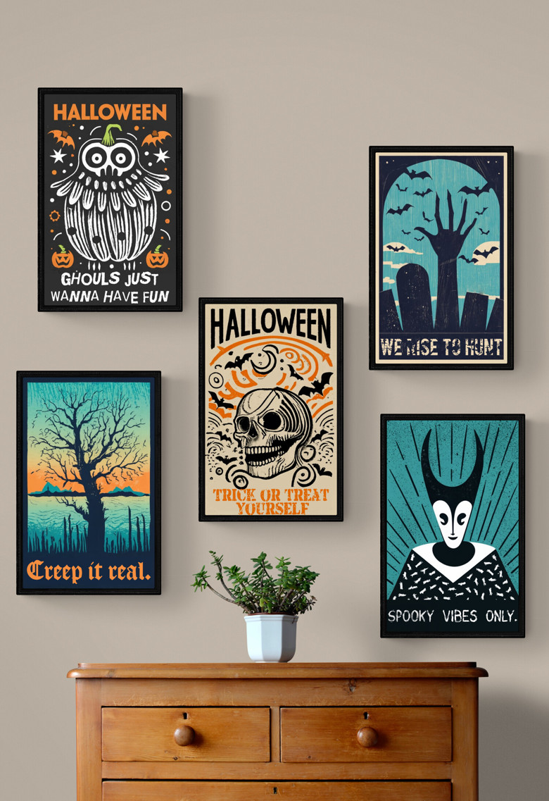 5 Retro Minimalistic Halloween Posters - MasterClassic's Ko-fi Shop ...