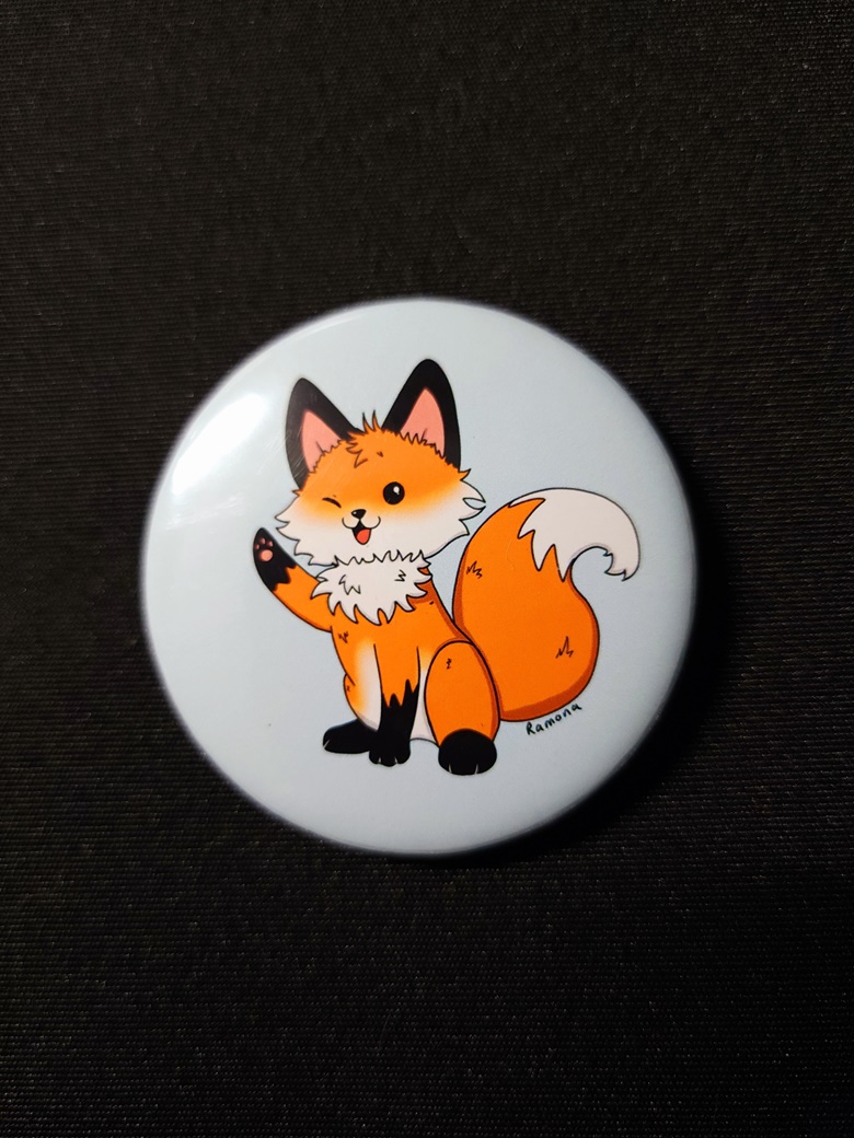 Little Fox button - Ramona's Ko-fi Shop - Ko-fi ️ Where creators get ...