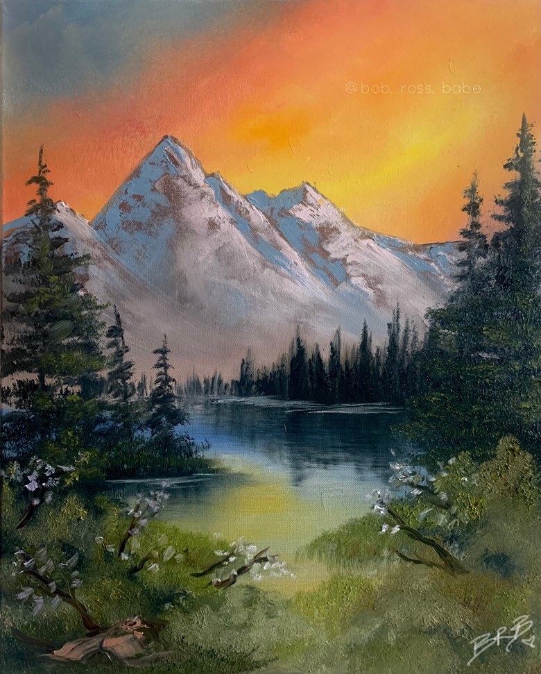 digital bob ross painting