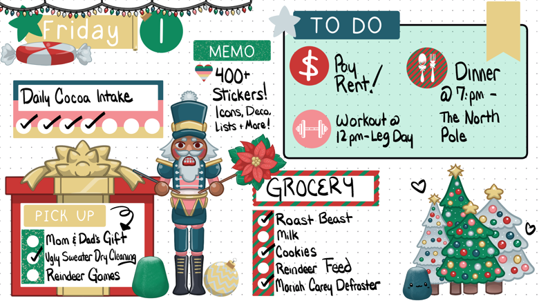 Gael's Sweet Christmas Digital Planner Stickers - Gael 's Ko-fi Shop -  Ko-fi ❤️ Where creators get support from fans through donations,  memberships, shop sales and more! The original 'Buy Me a