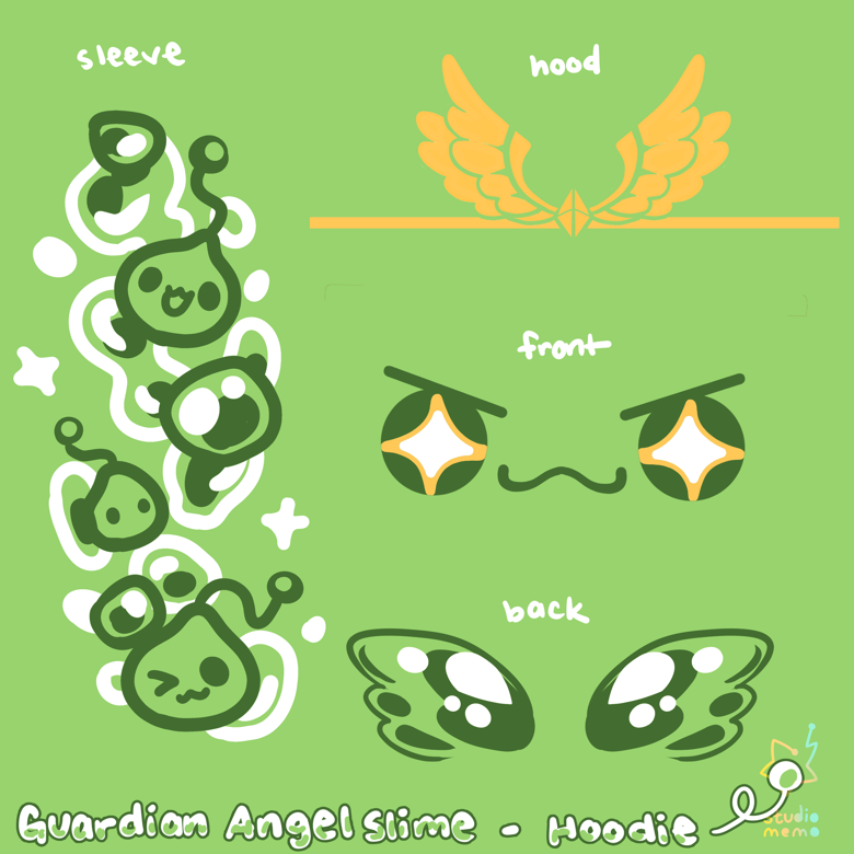 Apparel] Guardian Angel Slime Hooded Sweatshirt - Studio Memo's Ko