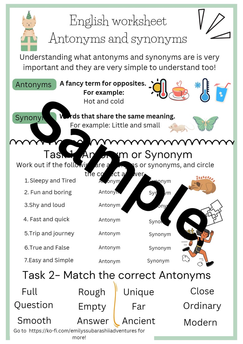 children-s-worksheet-for-antonyms-and-synonyms