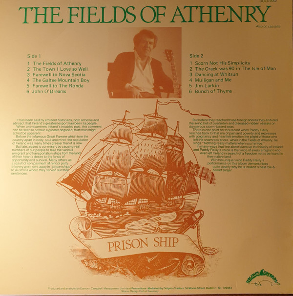 Paddy Reilly ‎– The Fields of Athenry - Spindwyer World's Ko-fi Shop ...