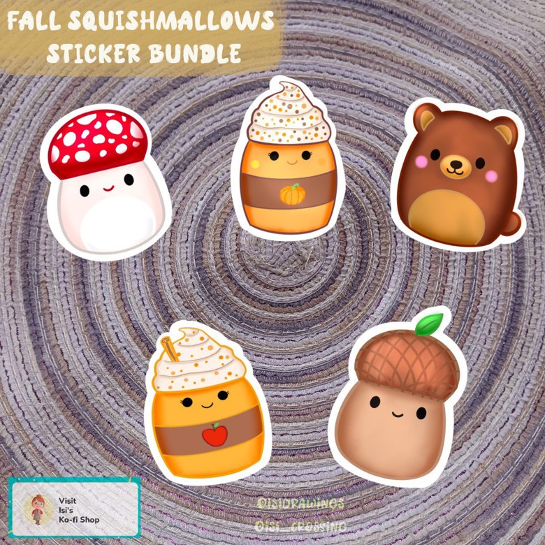 🍂 Fall Squishmallow stickers 🍂 - Isi's Ko-fi Shop - Ko-fi ❤️ Where  creators get support from fans through donations, memberships, shop sales  and more! The original 'Buy Me a Coffee' Page.