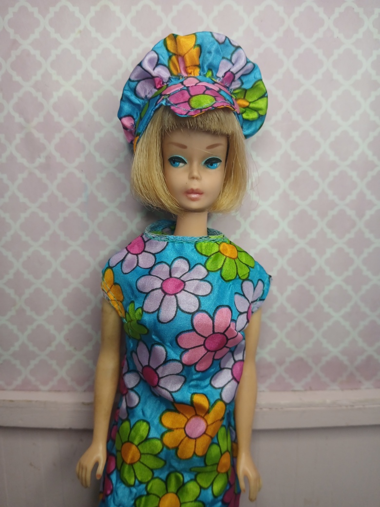 Barbie Flower Power retro puffy dress hat set-no doll - Small Favors ...