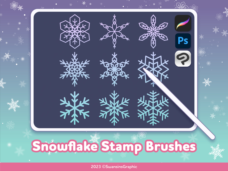 Snowflake Brushes for Photoshop