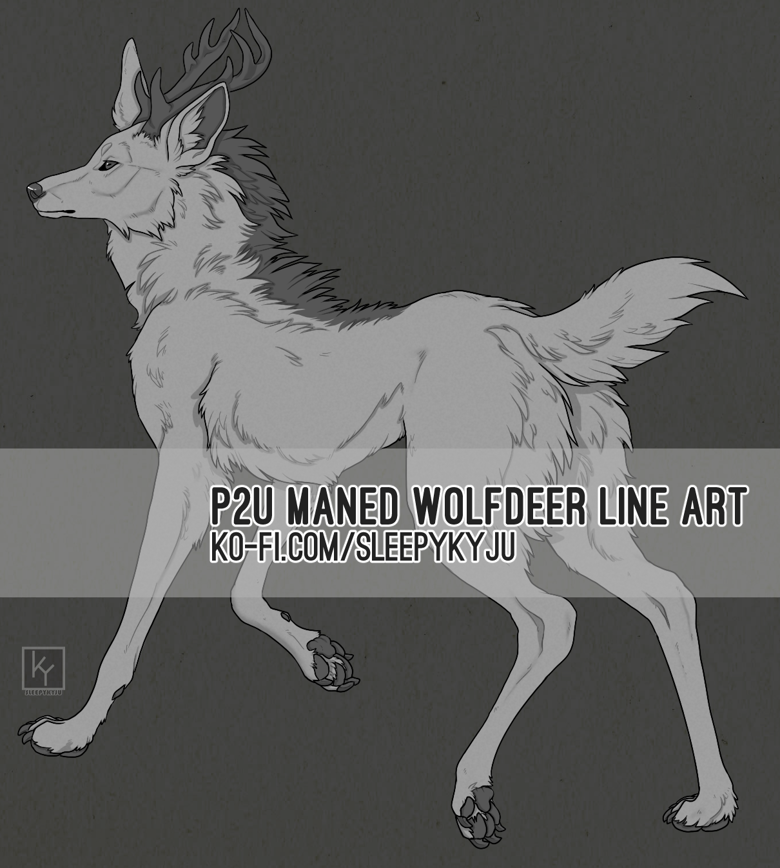 Wolf Deer' Art Print – jumpinkmonkey