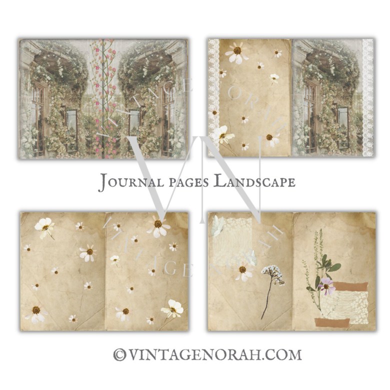 Vintage Garden Journal Pages Printable Papers. Digital PDF Instant Download.  Scrapbooking. Journals, Papercraft. Supplies. - Vintage Norah Handmade 's  Ko-fi Shop - Ko-fi ❤️ Where creators get support from fans through  donations