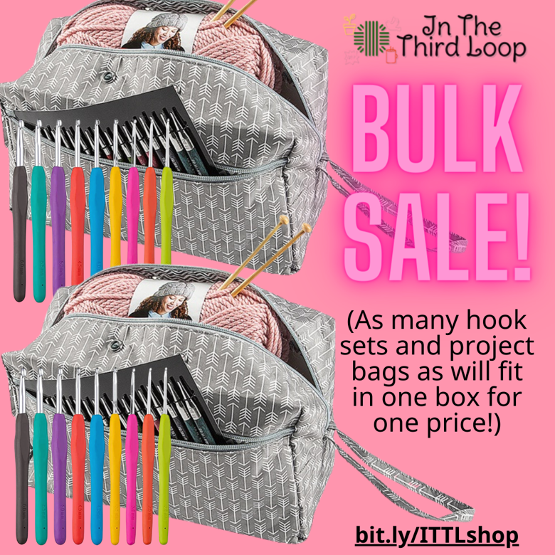 Bulk Lot Crochet Hooks and Project Bags - In The Third Loop's Ko-fi Shop -  Ko-fi ❤️ Where creators get support from fans through donations,  memberships, shop sales and more! The original 
