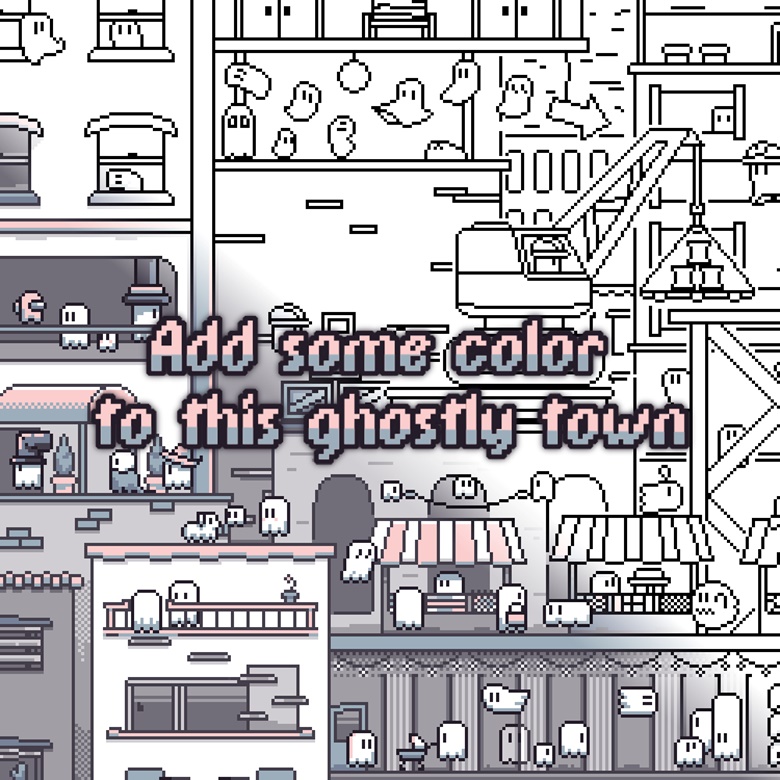 Ghost Town Coloring Page - Souly Artistic's Ko-fi Shop - Ko-fi ️ Where