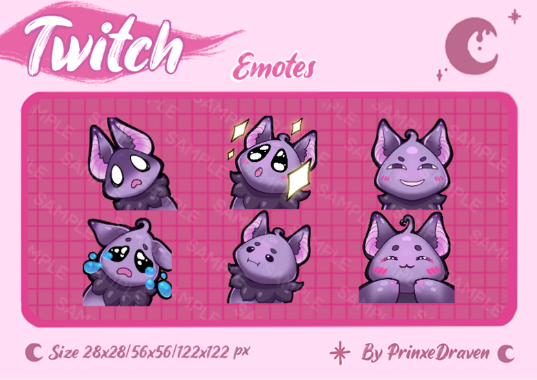 Murcy the bat Emote set. - PrinxeDraven's Ko-fi Shop - Ko-fi ️ Where ...