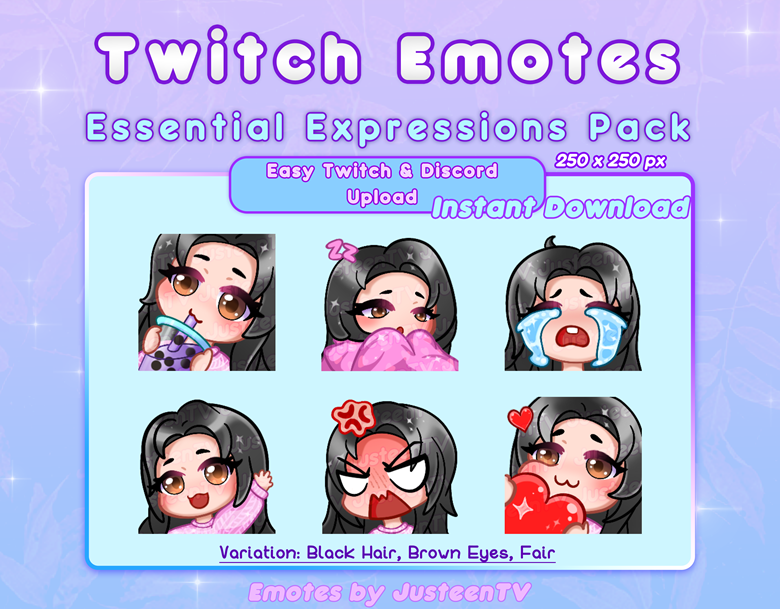 Twitch / Discord Emote Pack Among Us Black 