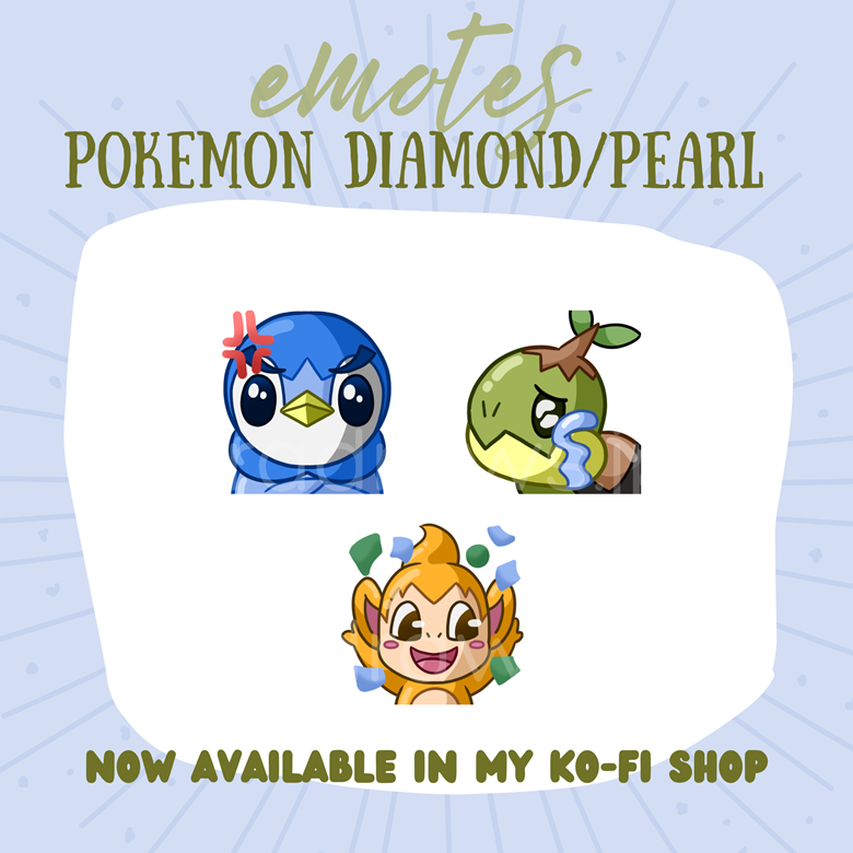Pokemon Diamond/Pearl Starter Set - karadraws's Ko-fi Shop - Ko-fi ❤️ Where  creators get support from fans through donations, memberships, shop sales  and more! The original 'Buy Me a Coffee' Page.